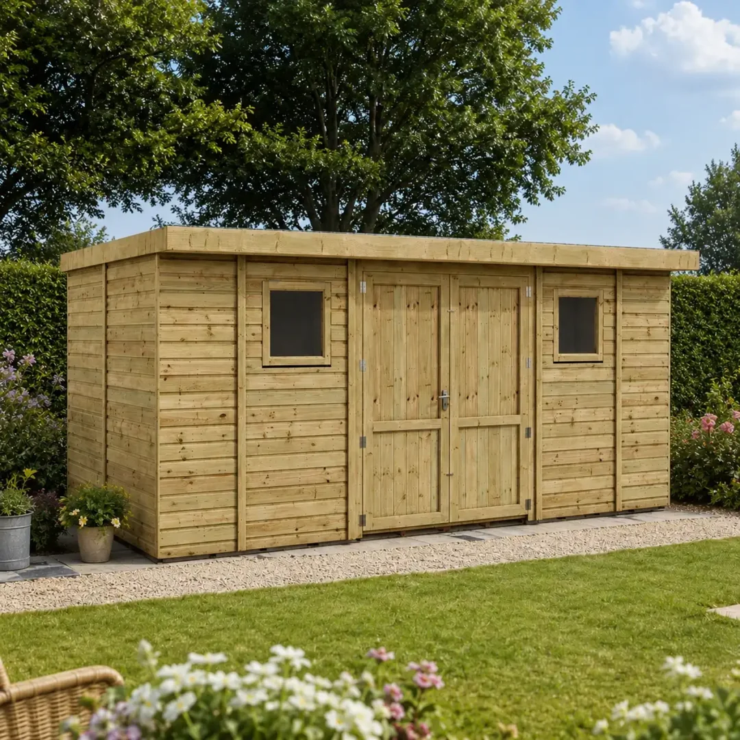 Grandmaster “Heavy Duty” D1000 Pent Shed – Pressure Treated Tongue and Groove (8ft Internal Depth) preview