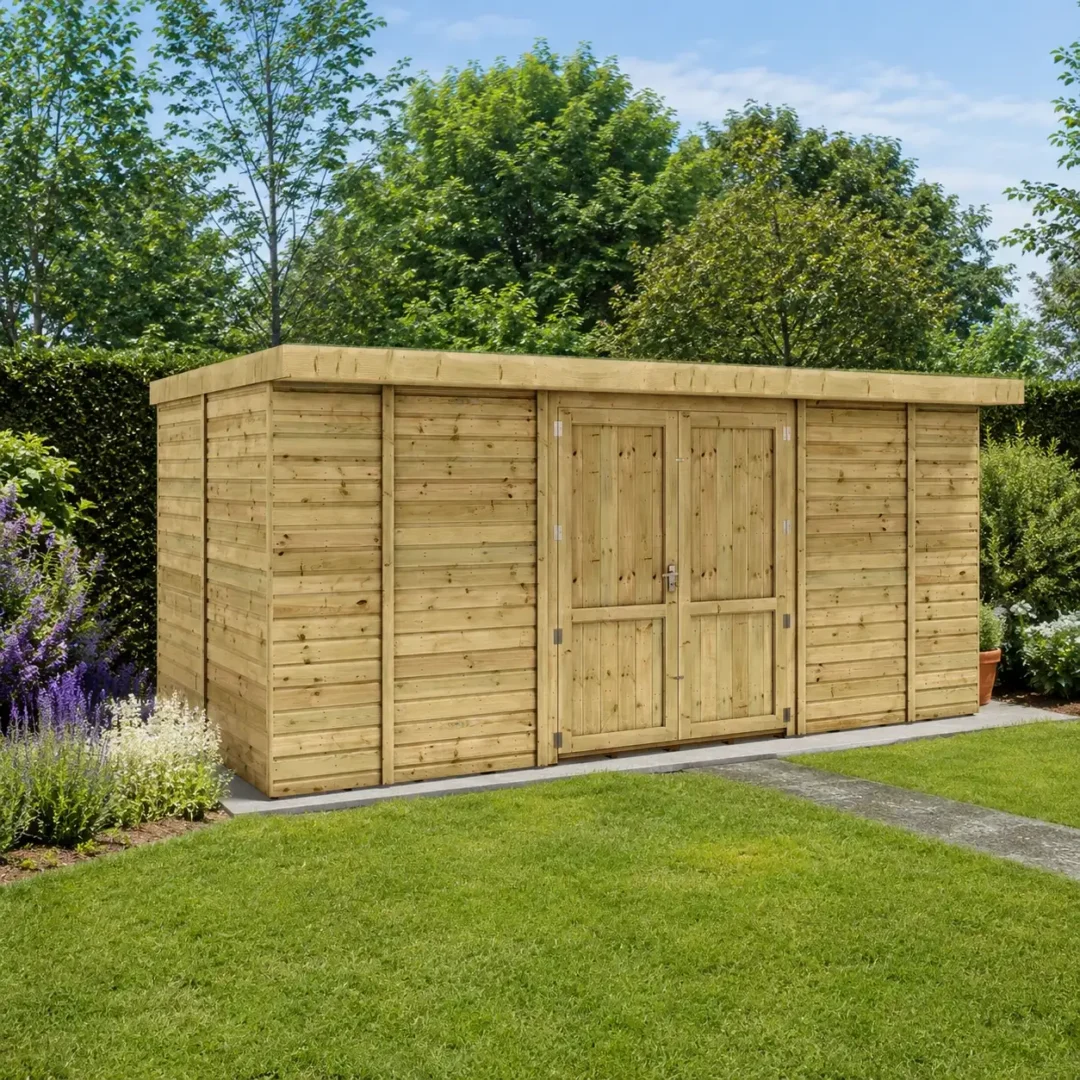 Grandmaster Heavy Duty D1000 Pent Shed Windowless – Pressure Treated Tongue and Groove (8ft Internal Depth) preview