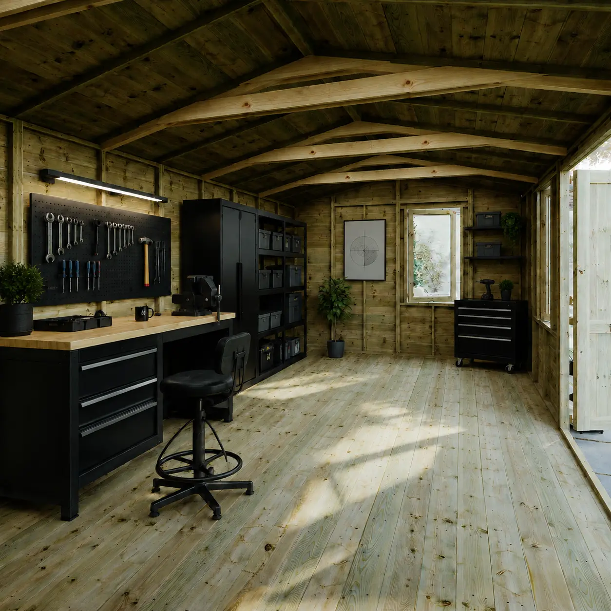 Grandmaster “Heavy Duty” D1000 Workshop Shed – Pressure Treated Tongue and Groove