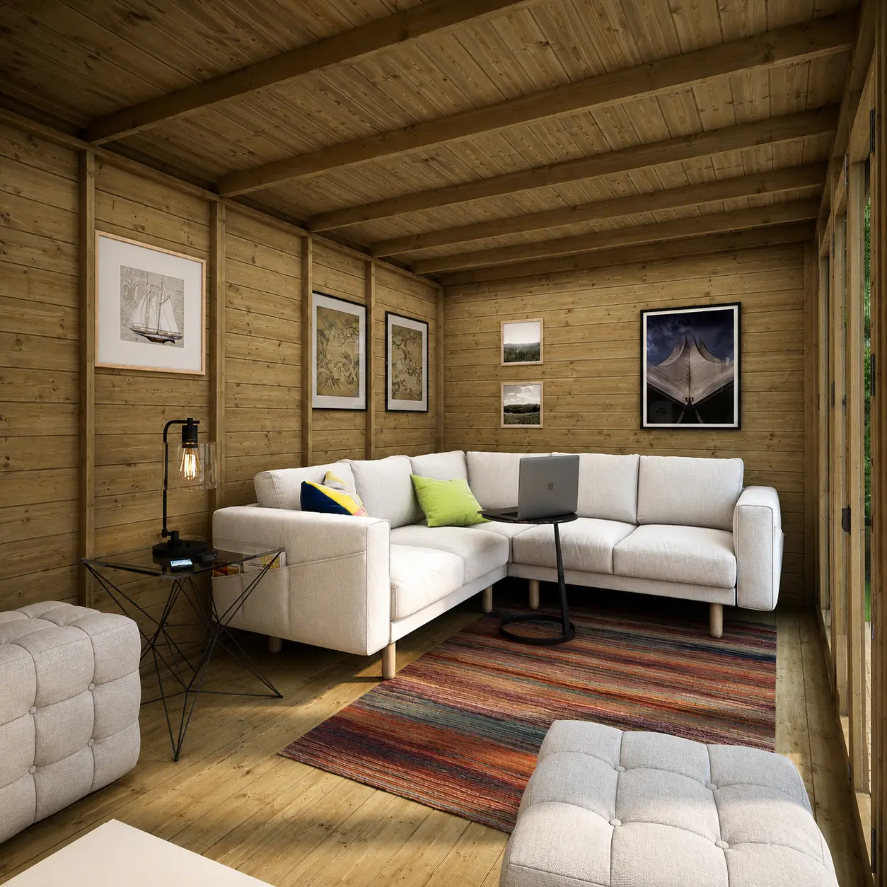 Grandmaster Clubhouse G1000 Summerhouse – 11mm Pressure Treated Tongue and Groove (8ft Internal Depth)