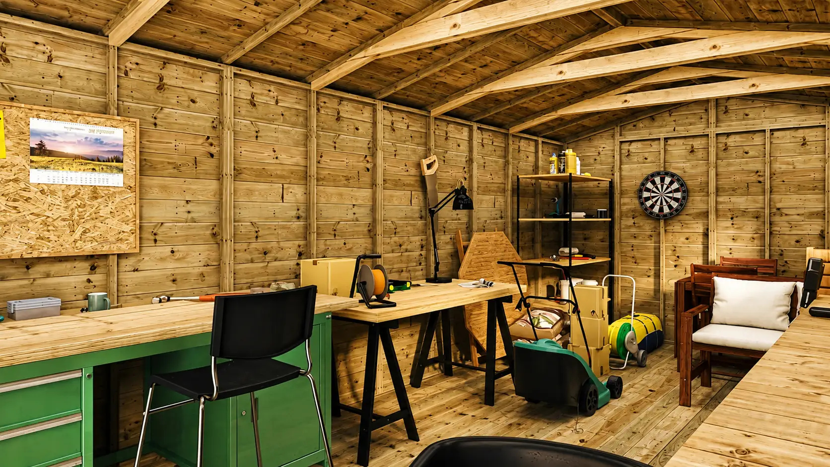 Grandmaster “Heavy Duty” D1000 Apex Workshop Shed – Pressure Treated Tongue and Groove