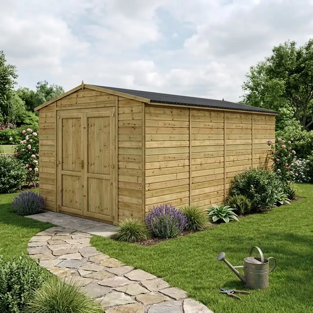 Grandmaster “Heavy Duty” D1000 Apex Workshop Windowless Shed – Pressure Treated Tongue and Groove preview
