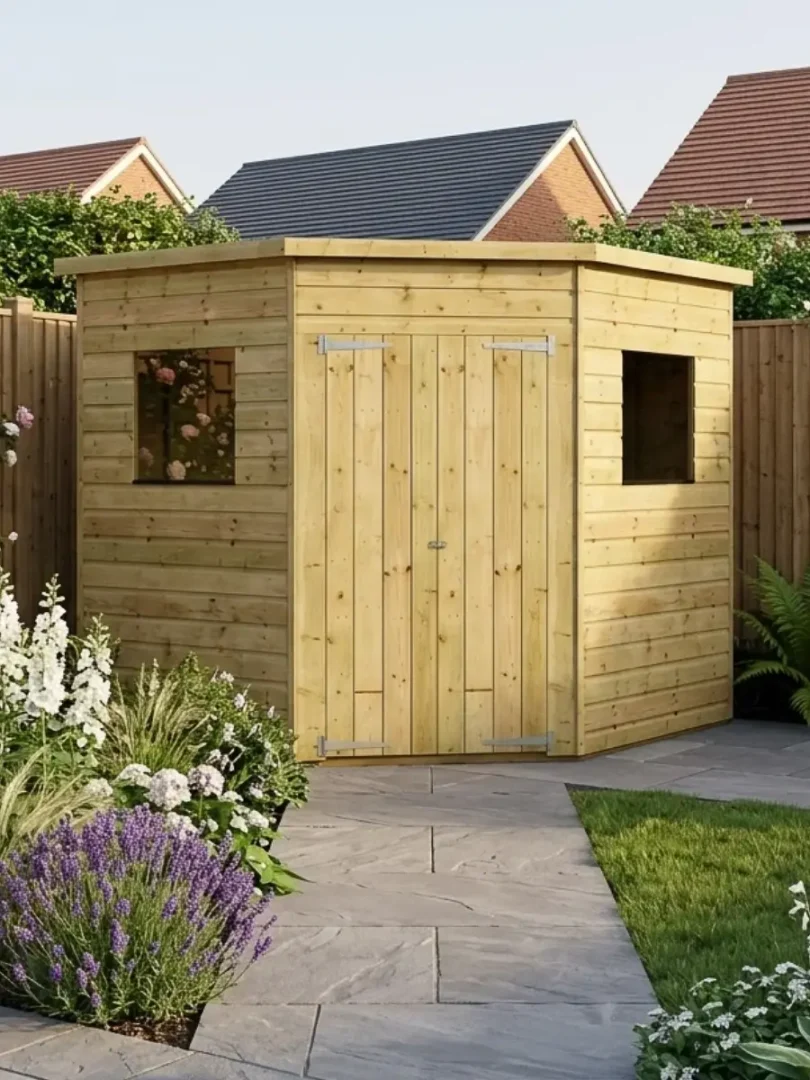 Corner Windowed Shed – Pressure Treated Tongue and Groove preview