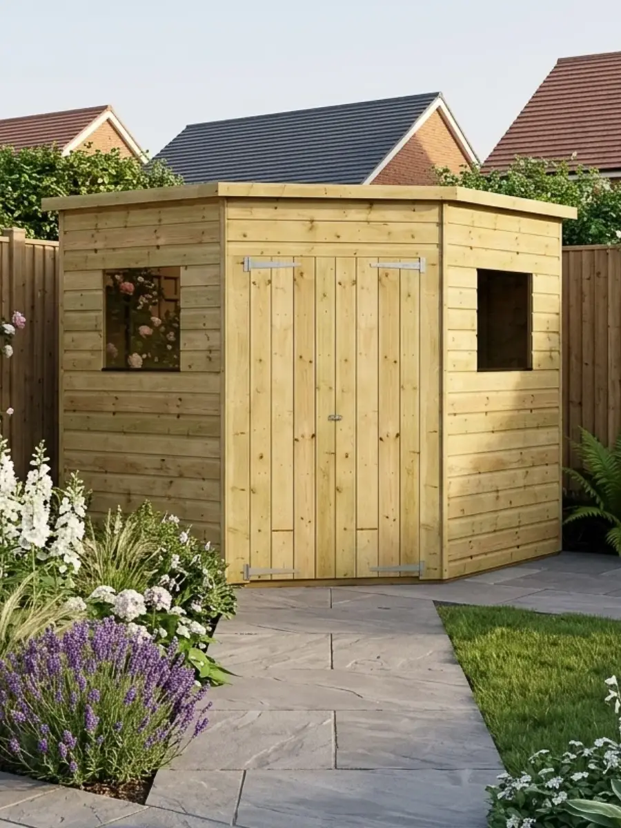 Designed for a corner position.