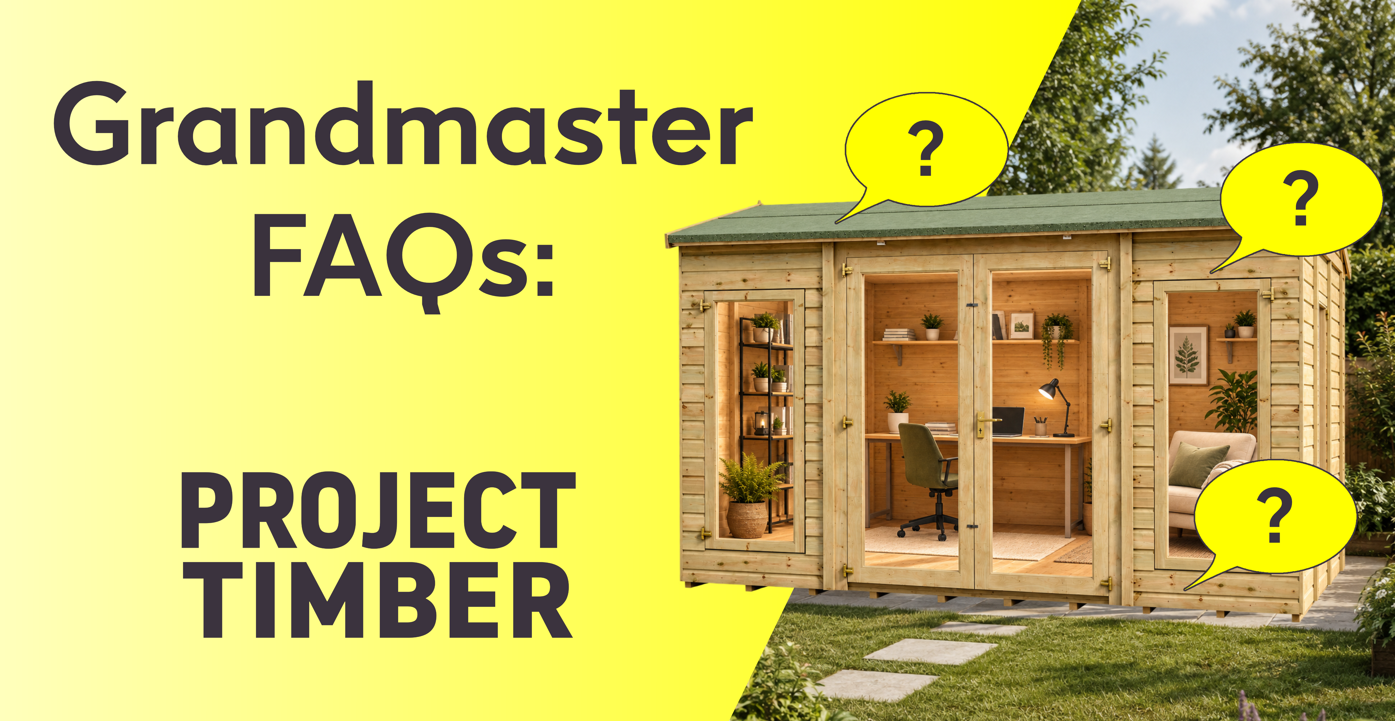 Grandmaster “Heavy Duty” D1000 Workshop Shed – Offset Door – Pressure Treated Tongue and Groove FAQ video