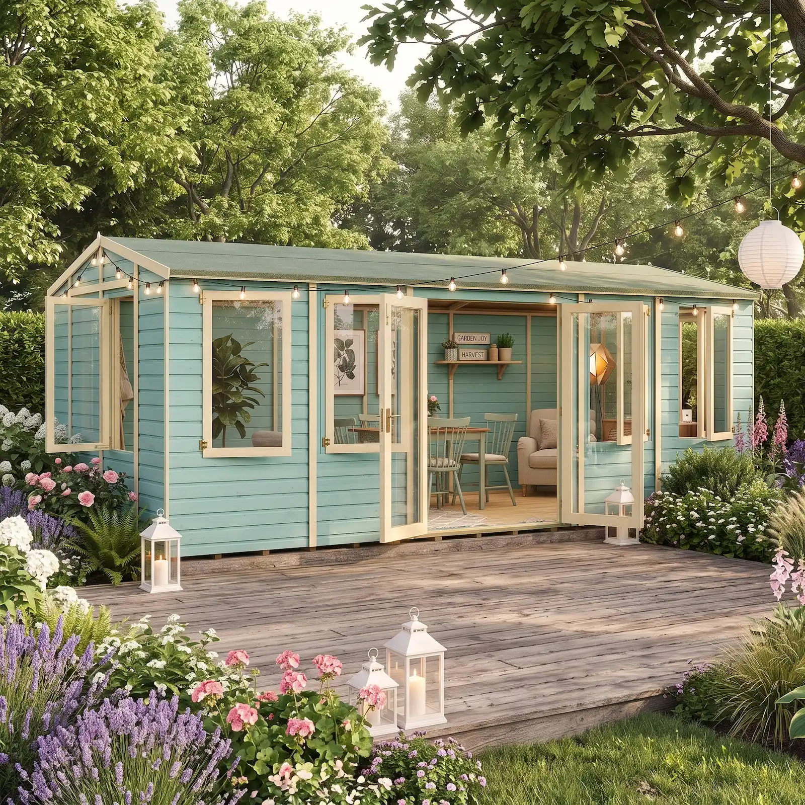 A Grandmaster Diplomat summerhouse and garden shed