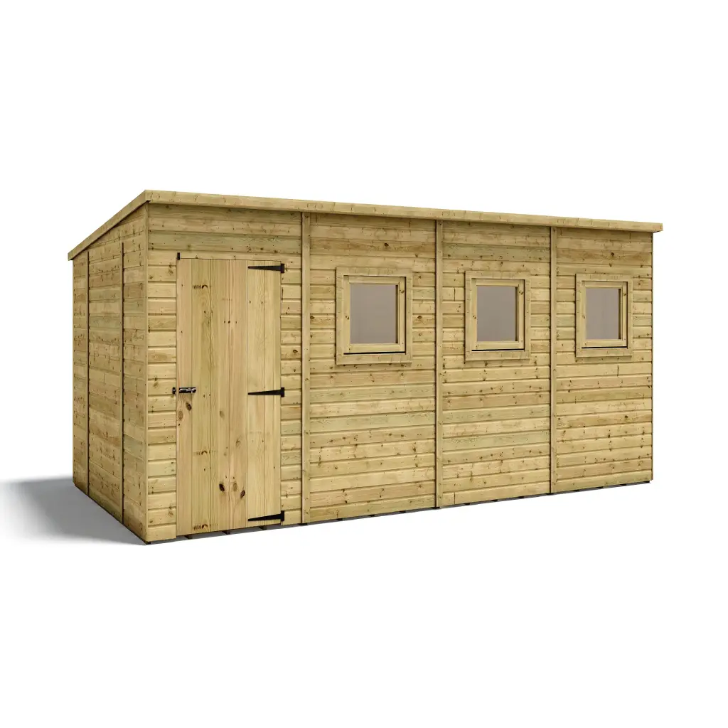 Grandmaster P1000 Pent Shed - Offset Door - Pressure Treated Tongue and Groove